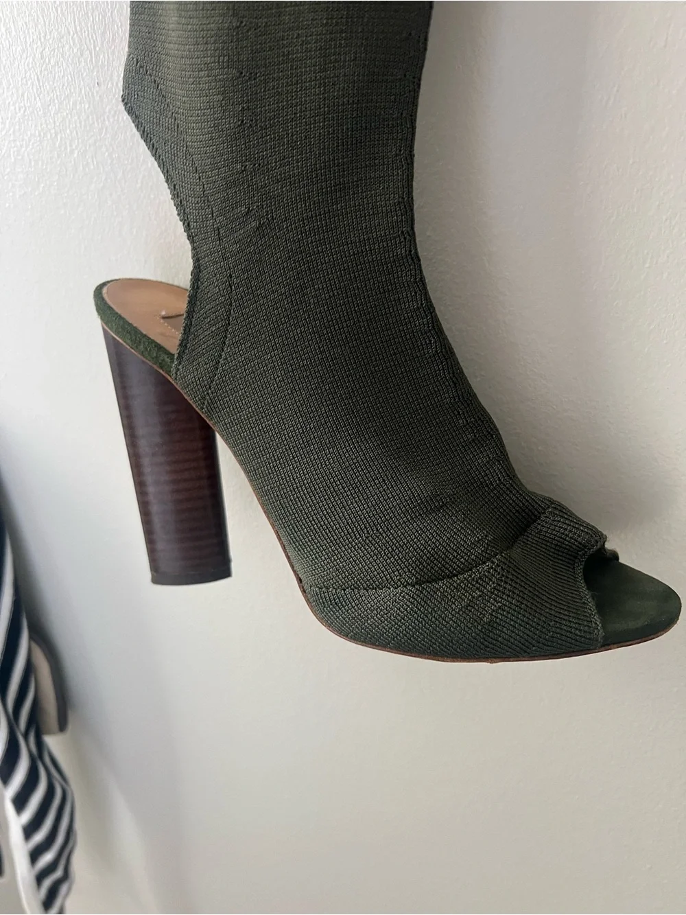 Yeezy season 2 over the knee boots kaki green size 36